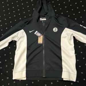 NBA Men’s Black and Cream Hoodie Jacket